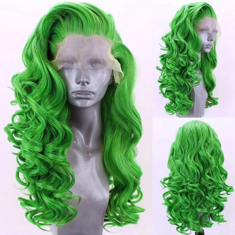 Deep Wave Lace Front Wig Green Wig Lace Front Shoptery