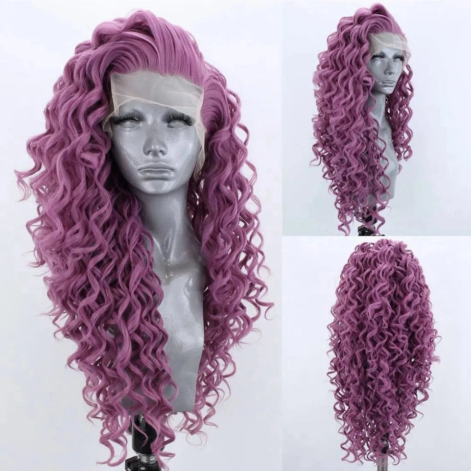 Deep Wave Lace Front Wig Purple Wig Lace Front Shoptery