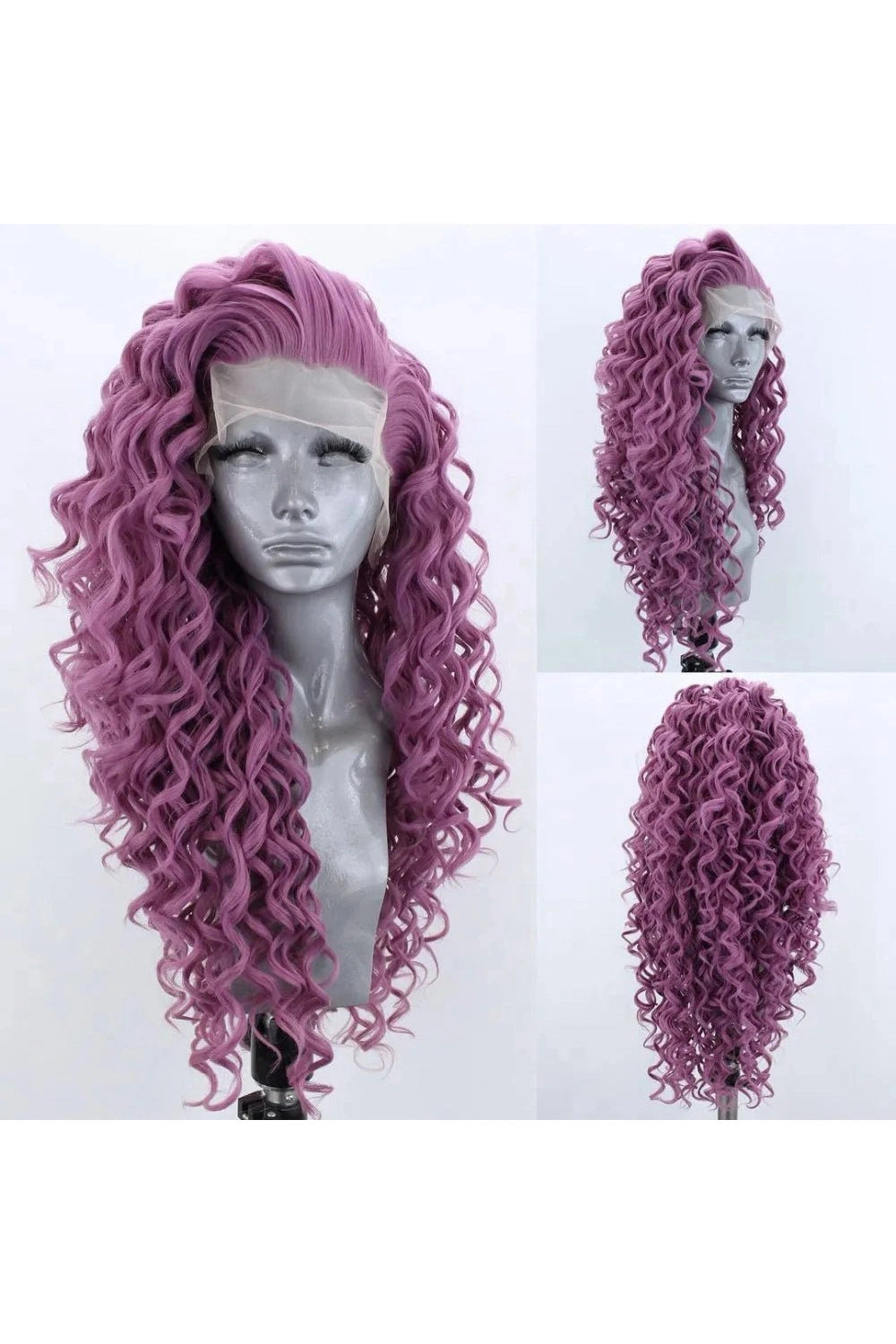 Deep Wave Lace Front Wig Purple Wig Lace Front Shoptery