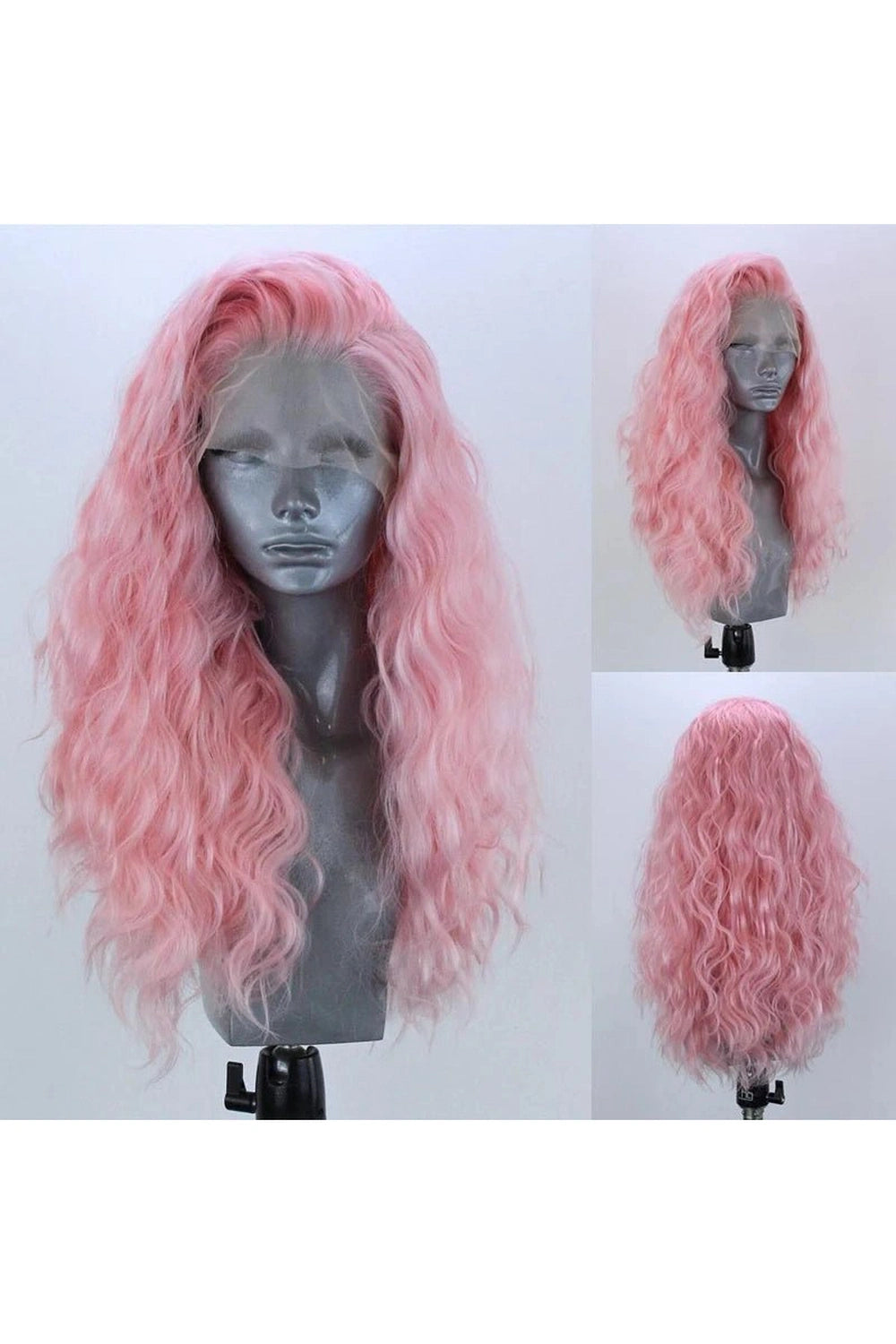 Deep Wave Lace Front Wig Pink Wig Lace Front Shoptery