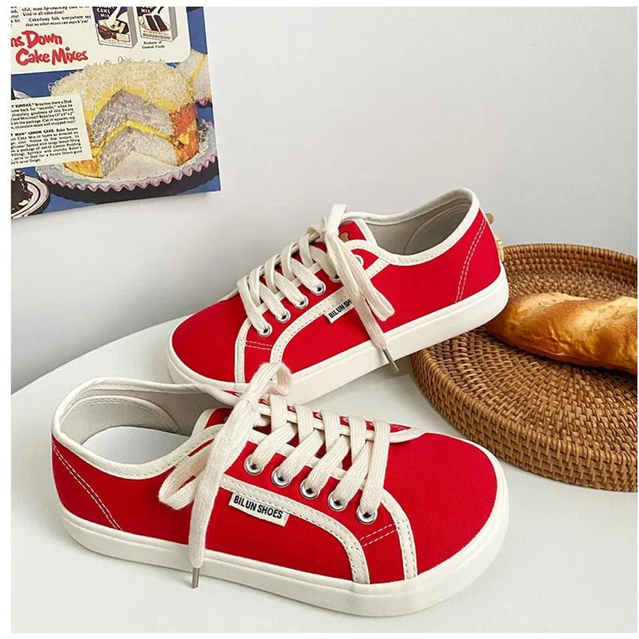 Aesthetic Designer Canvas Sneakers Shoptery