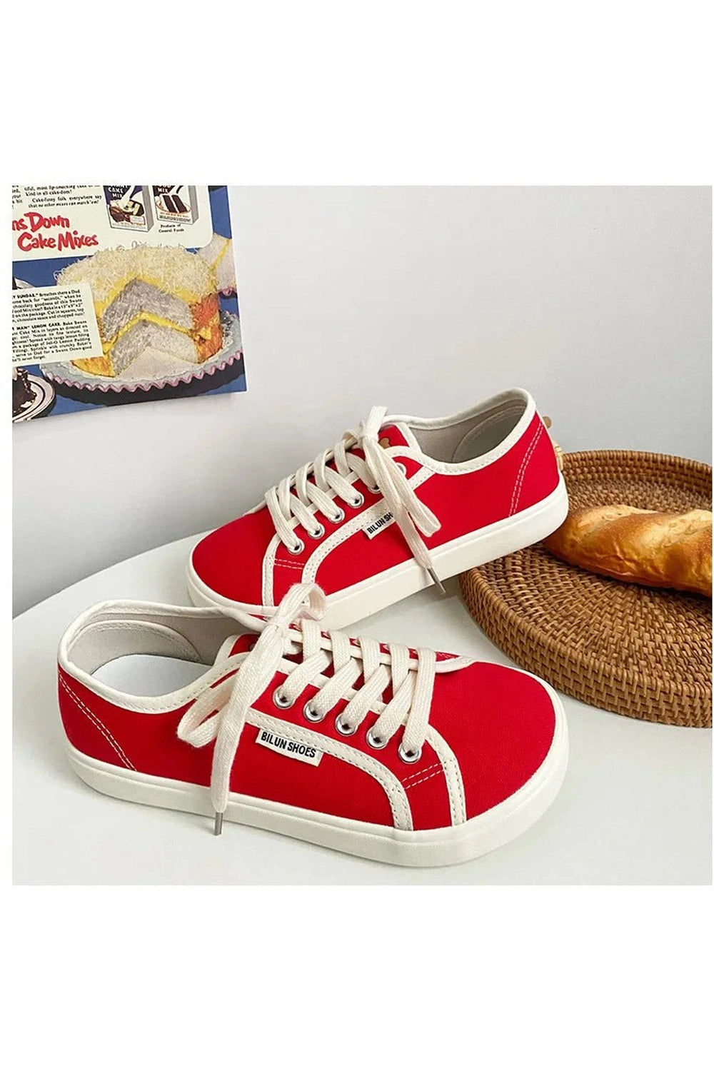 Aesthetic Designer Canvas Sneakers Shoptery