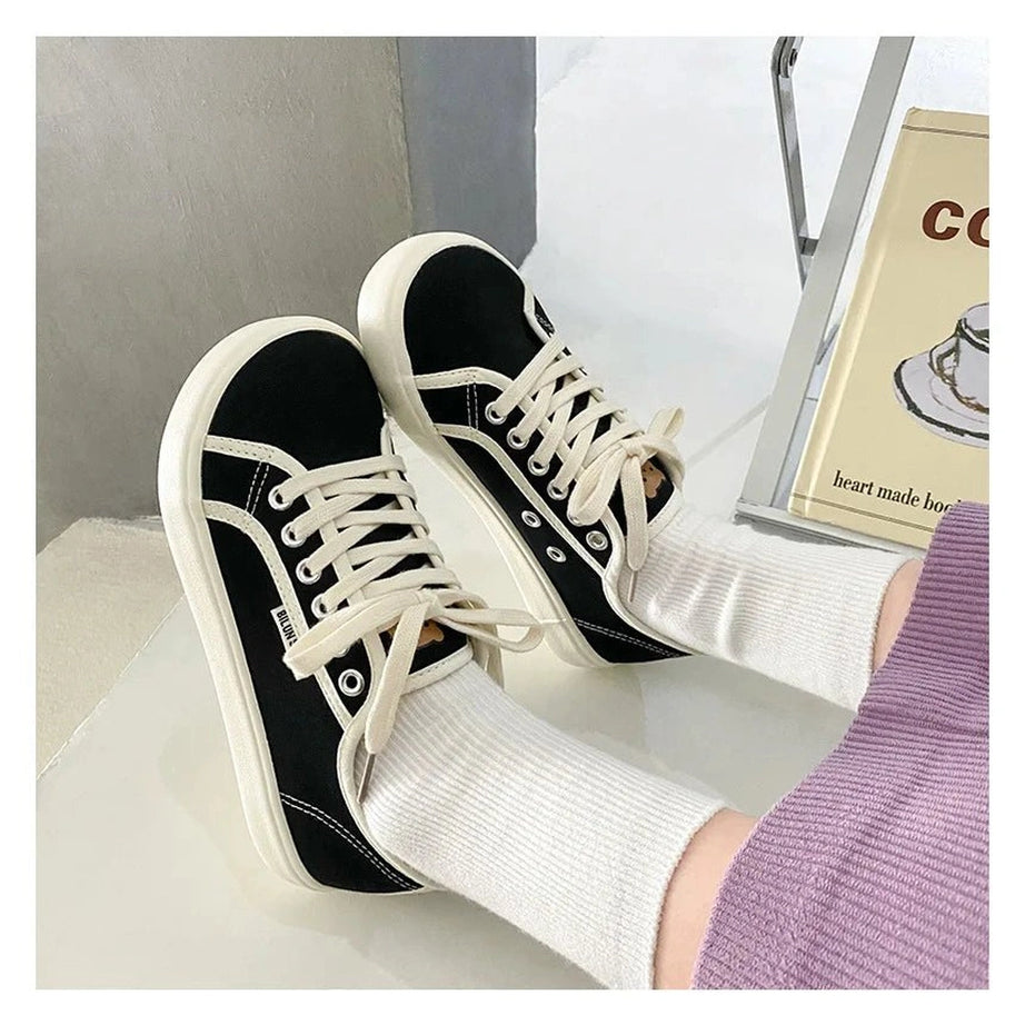 Aesthetic Designer Canvas Sneakers Shoptery