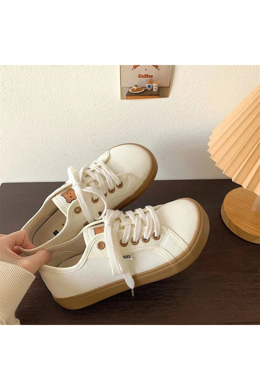 Aesthetic Designer Canvas Sneakers Shoptery