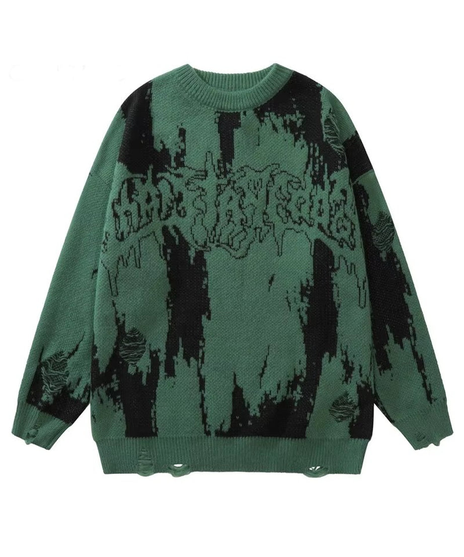 Distorted Chaos Knit Sweater - 