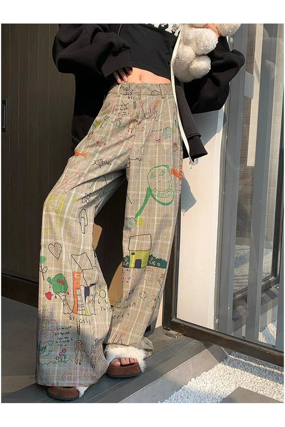 Doodle Dreams Plaid Pants - Pants