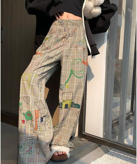 Doodle Dreams Plaid Pants - Pants