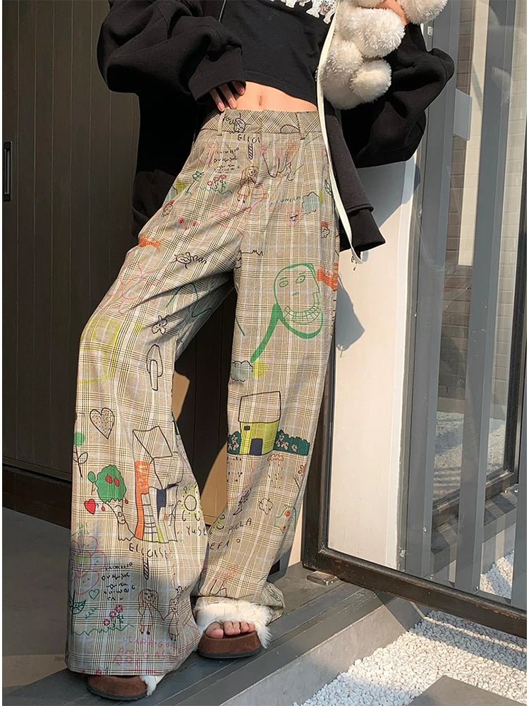 Doodle Dreams Plaid Pants - Pants