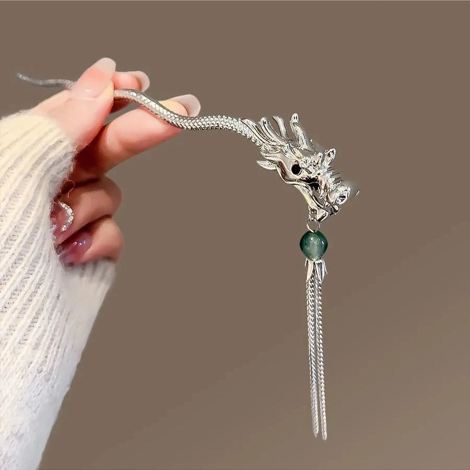 Edgy Dragon Tassel Hair Pins Shoptery