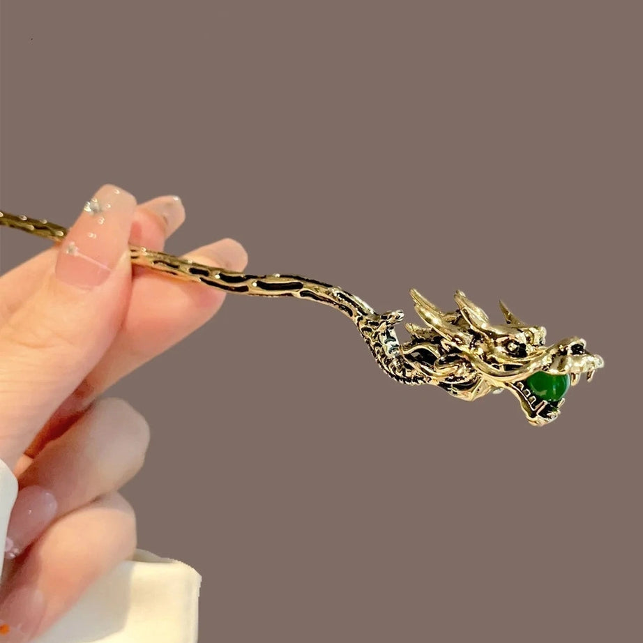 Edgy Dragon Tassel Hair Pins 399-jin Shoptery