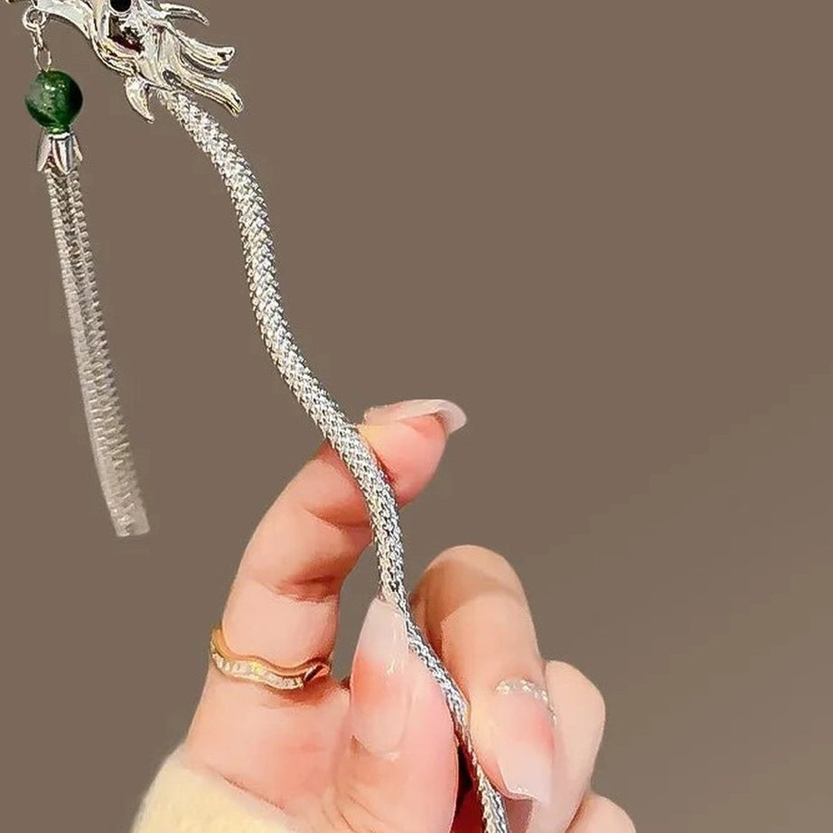 Edgy Dragon Tassel Hair Pins Shoptery