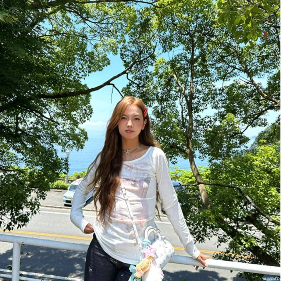 Coquette Dreamy Corset Illusion Off-Shoulder Top Shoptery