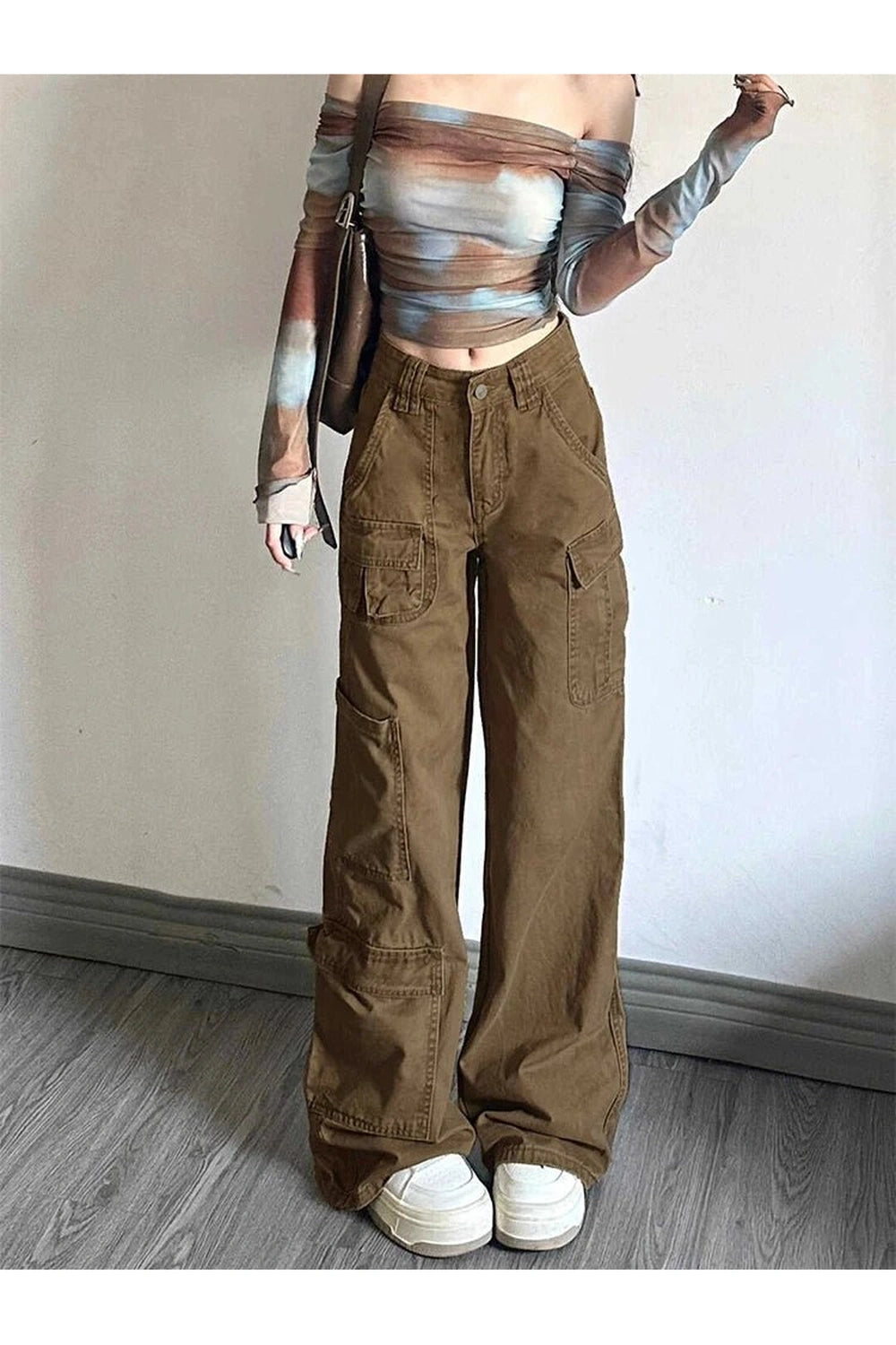 Y2k Earthy Cargo Utility Pants Shoptery