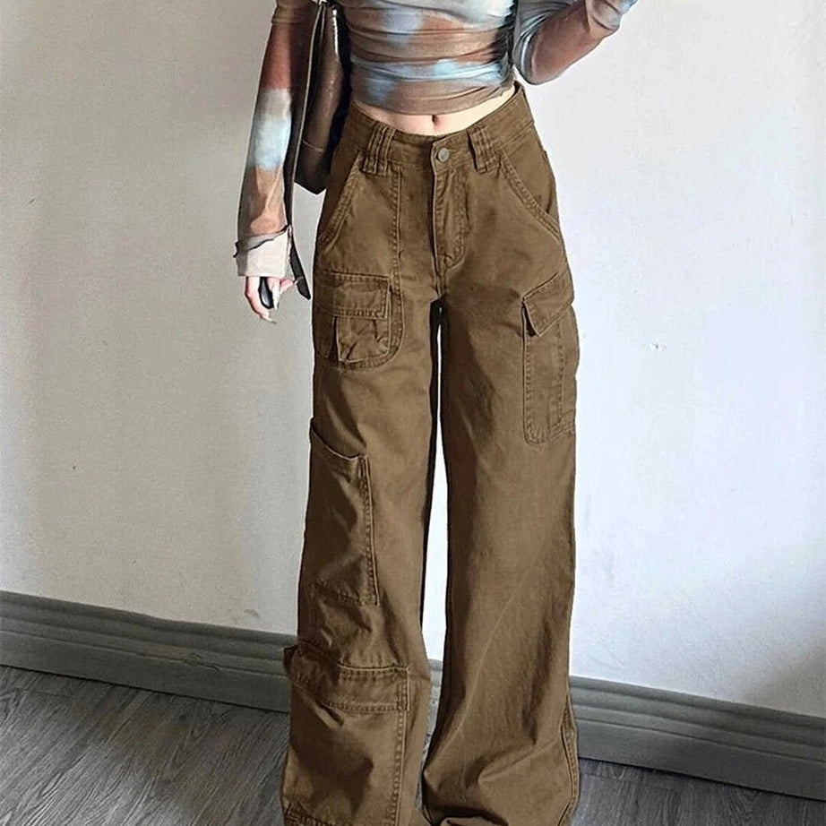 Y2k Earthy Cargo Utility Pants Shoptery