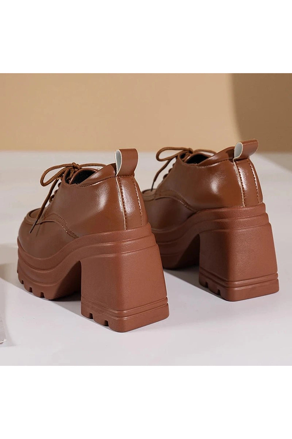 Aesthetic Eclipse Block Heel Boots Shoptery