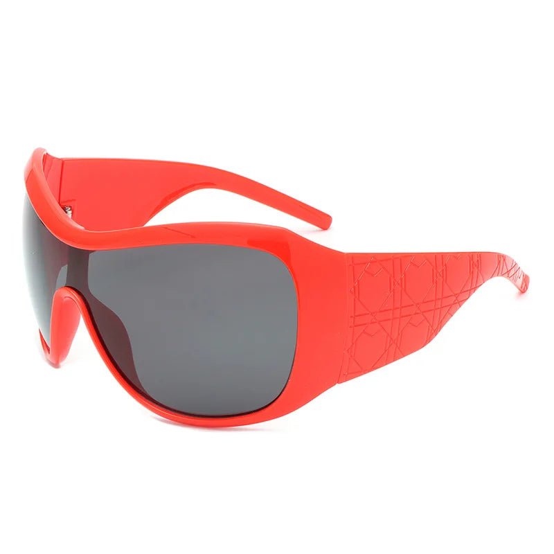 Y2k Eclipse Ultra Shield Sunglasses red gray AS PICTURE Shoptery