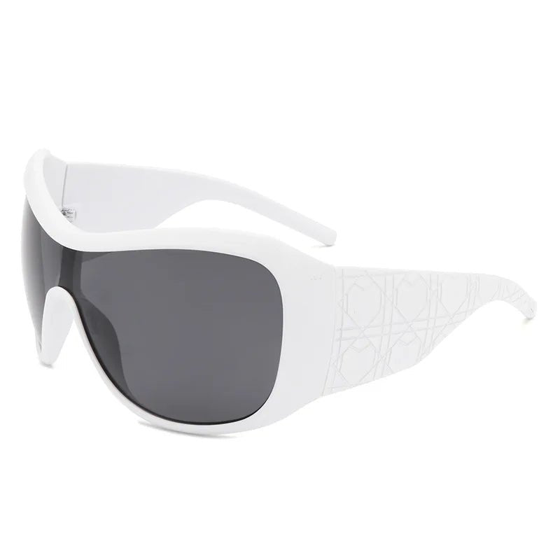 Y2k Eclipse Ultra Shield Sunglasses white gray AS PICTURE Shoptery