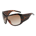 Y2k Eclipse Ultra Shield Sunglasses leopard tea AS PICTURE Shoptery