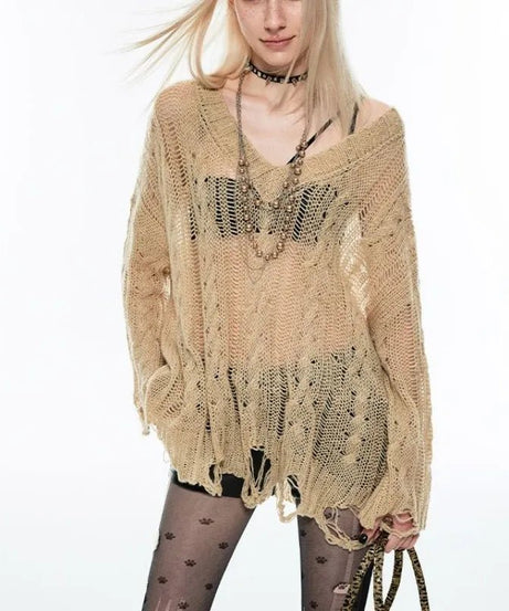 Eclipsed Lace Sweater - Sweaters