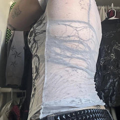 Eerie Cascade Alt Skull Top Shoptery