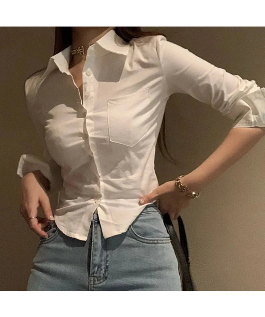 Elegant Cropped Blouse -