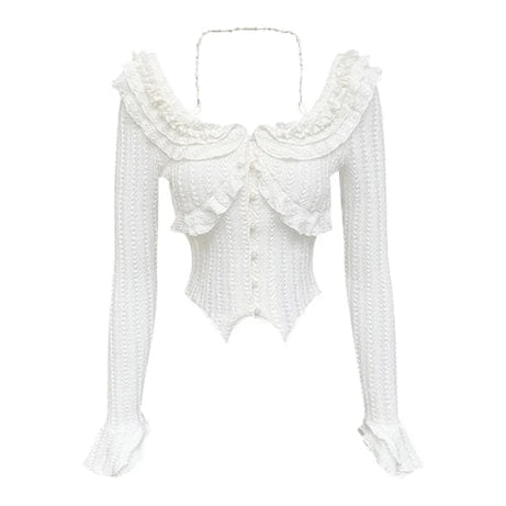 Elegant Knitted Party Blouse - Blouses