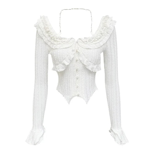 Elegant Knitted Party Blouse - Blouses
