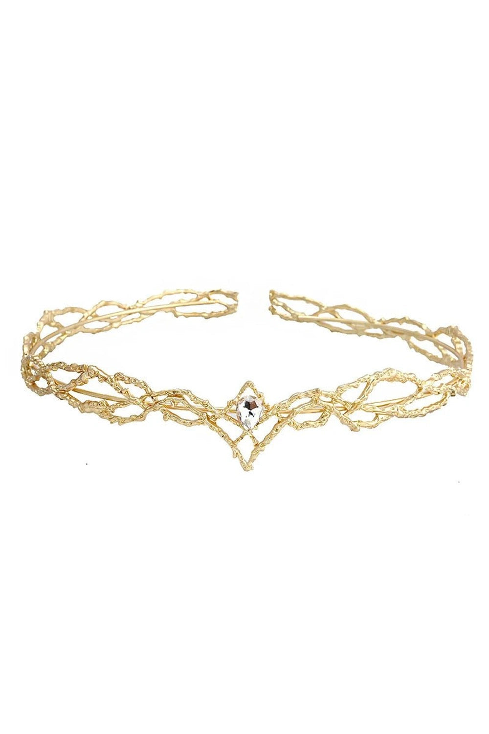 Aesthetic Elves Crown Tiara Gold White Shoptery