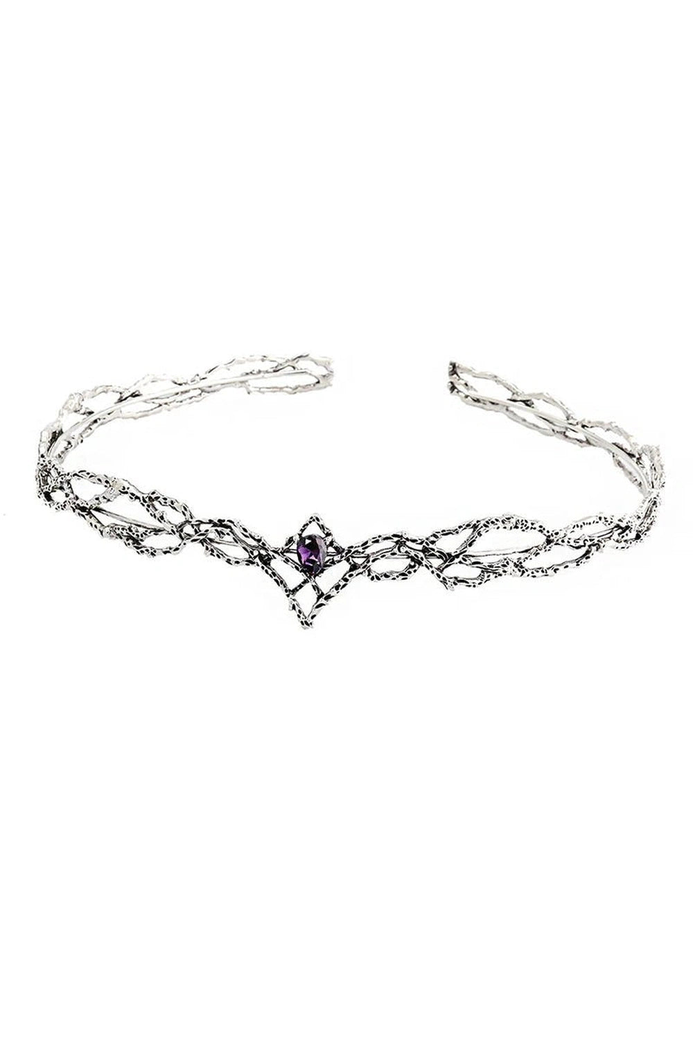 Aesthetic Elves Crown Tiara Silver Purple Shoptery