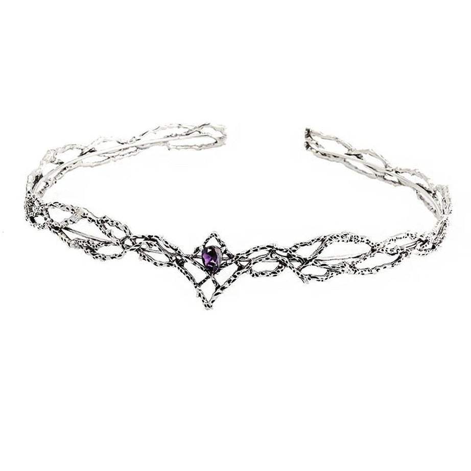 Aesthetic Elves Crown Tiara Silver Purple Shoptery