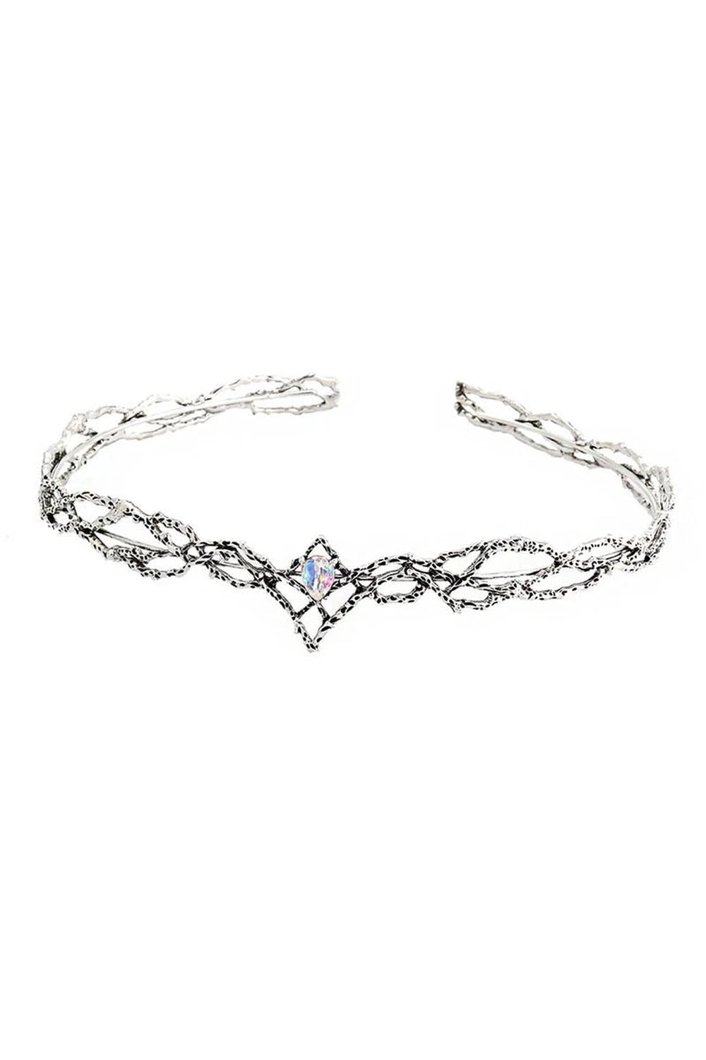 Aesthetic Elves Crown Tiara Silver Shoptery
