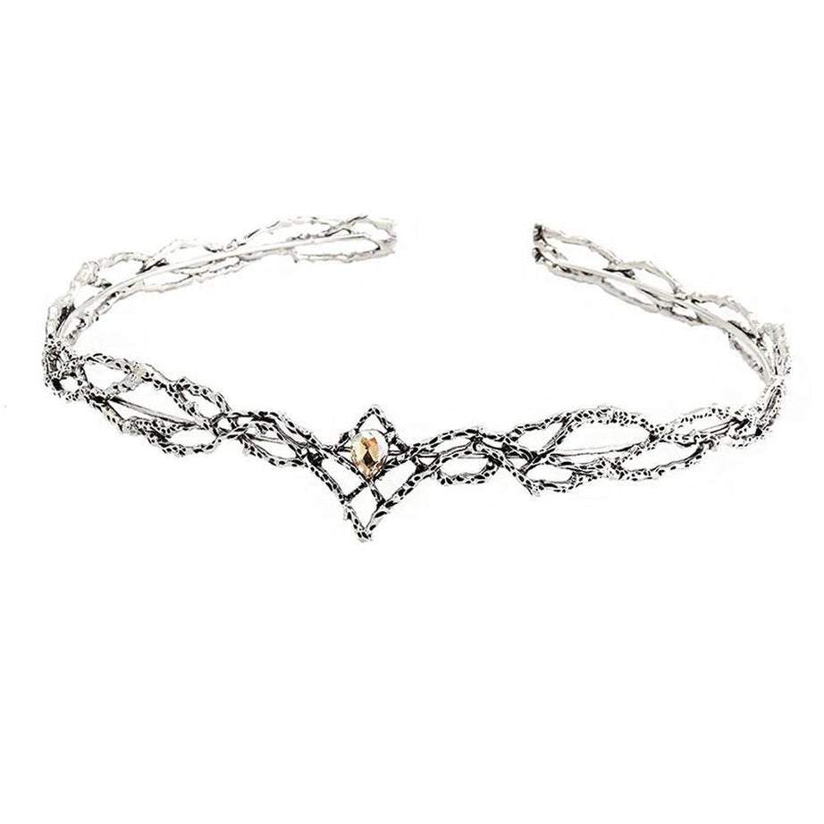 Aesthetic Elves Crown Tiara Silver Champagne Shoptery