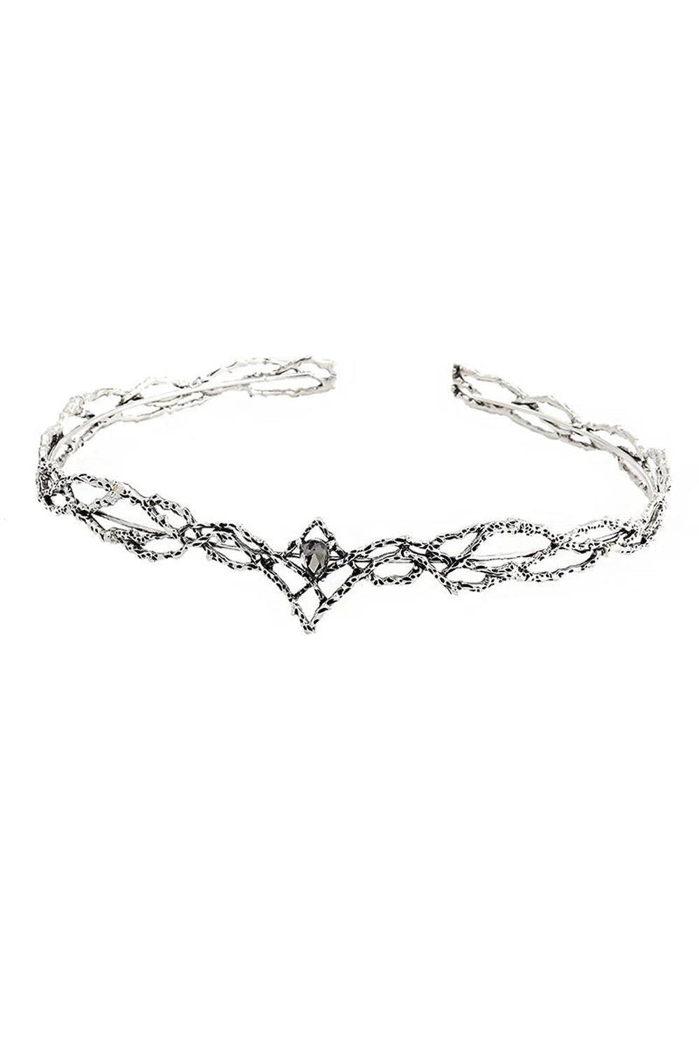 Aesthetic Elves Crown Tiara Silver Black Shoptery