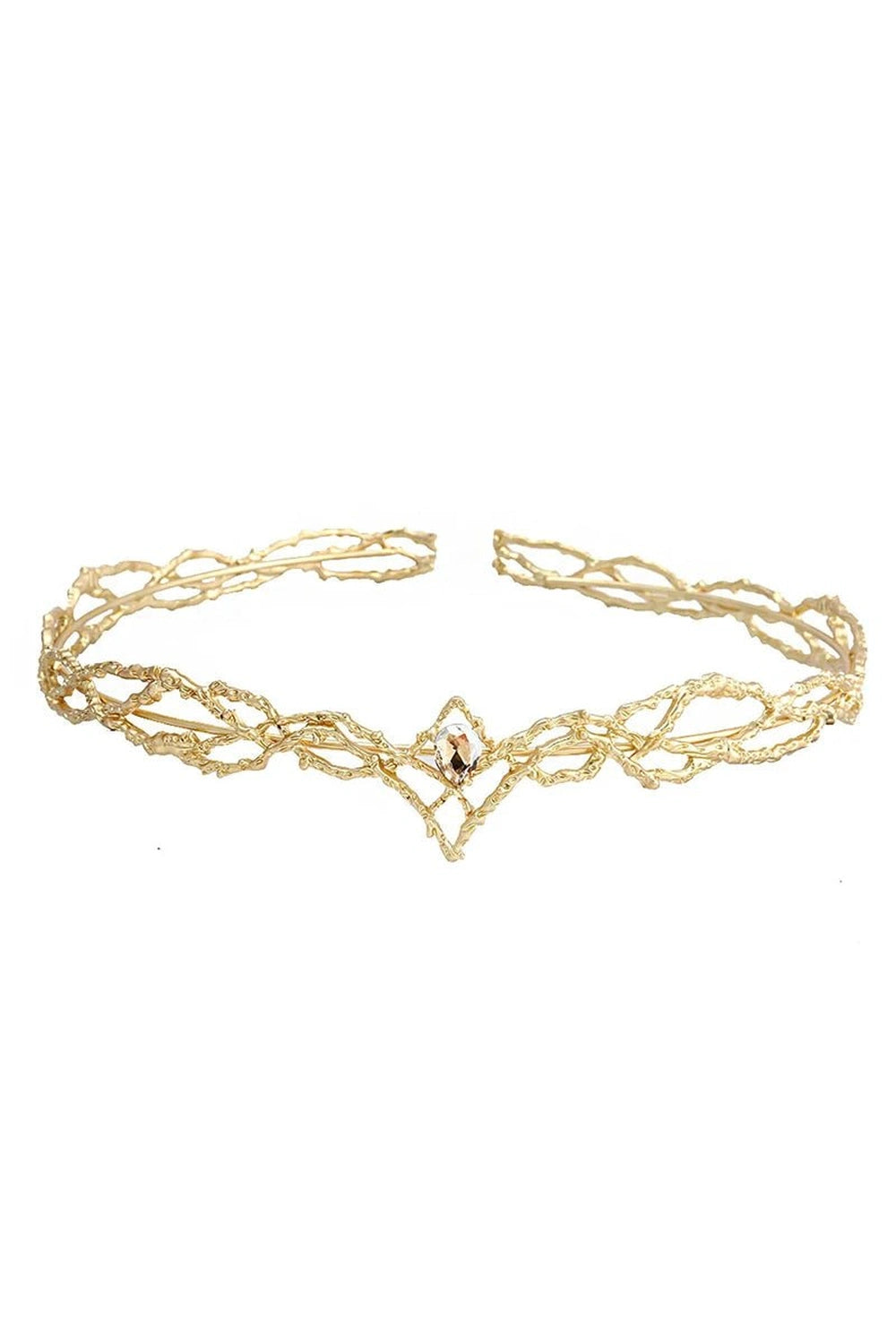 Aesthetic Elves Crown Tiara Gold Champagne Shoptery