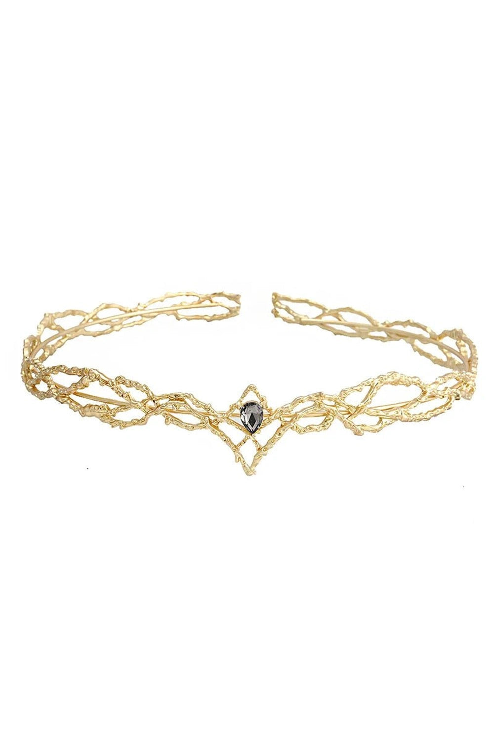 Aesthetic Elves Crown Tiara Gold Black Shoptery