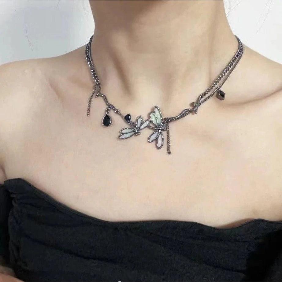 Enchanted Dragonfly Edgy Choker Shoptery