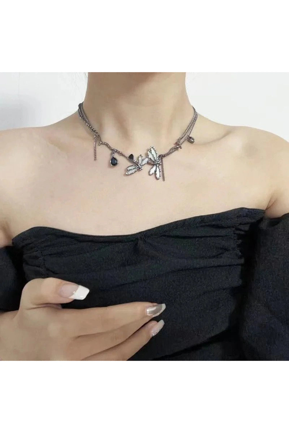 Enchanted Dragonfly Edgy Choker Shoptery