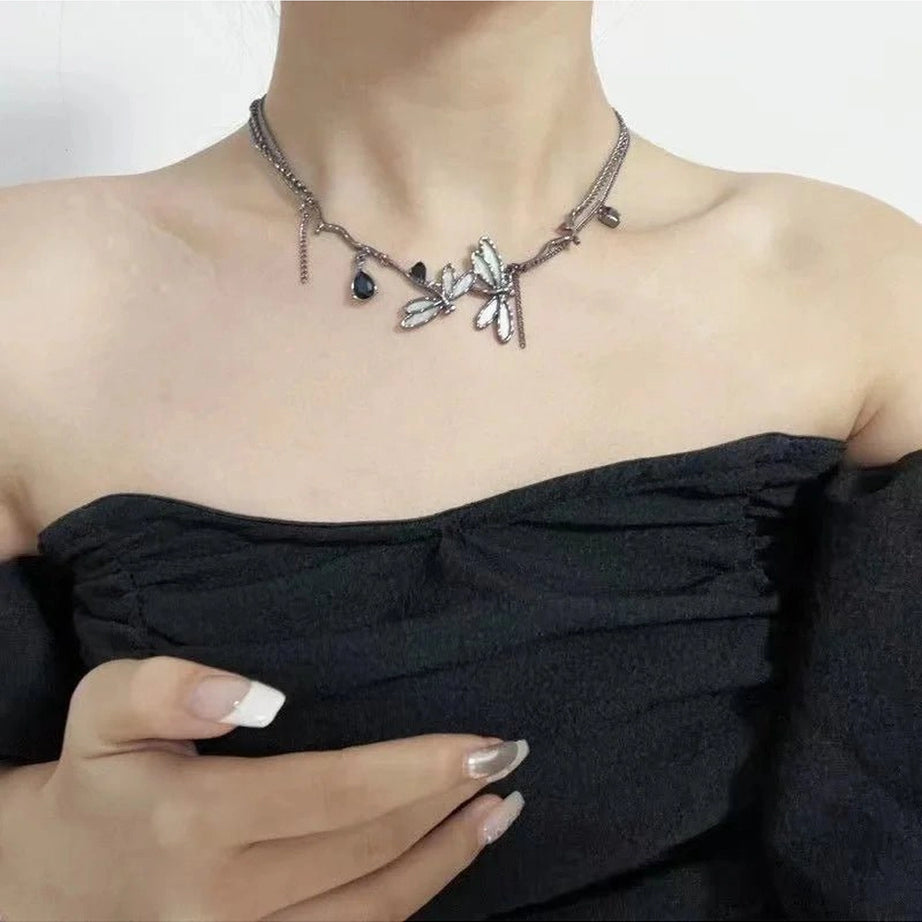 Enchanted Dragonfly Edgy Choker Shoptery