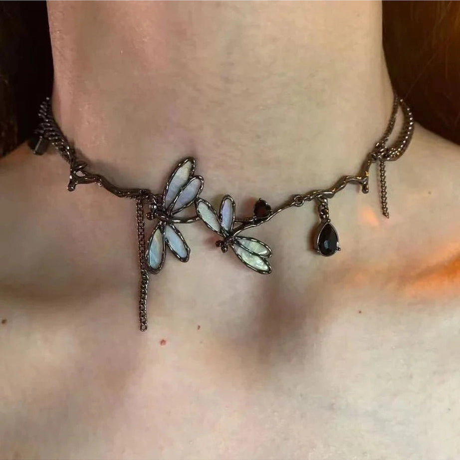 Enchanted Dragonfly Edgy Choker Shoptery