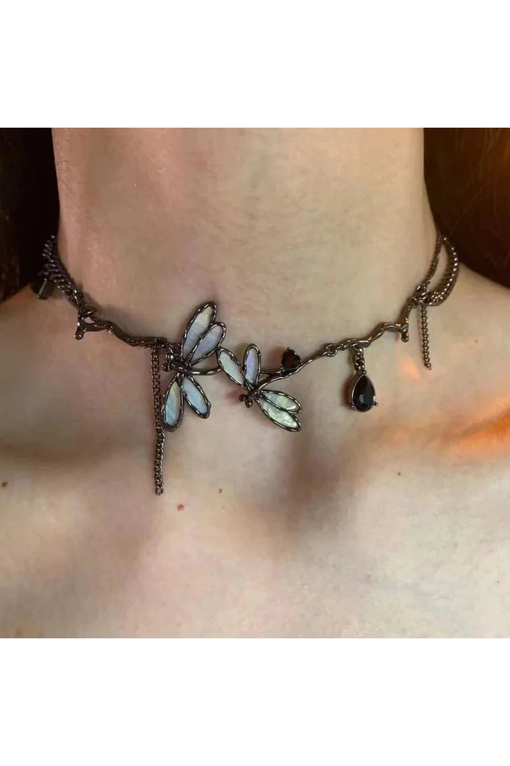 Enchanted Dragonfly Edgy Choker Shoptery
