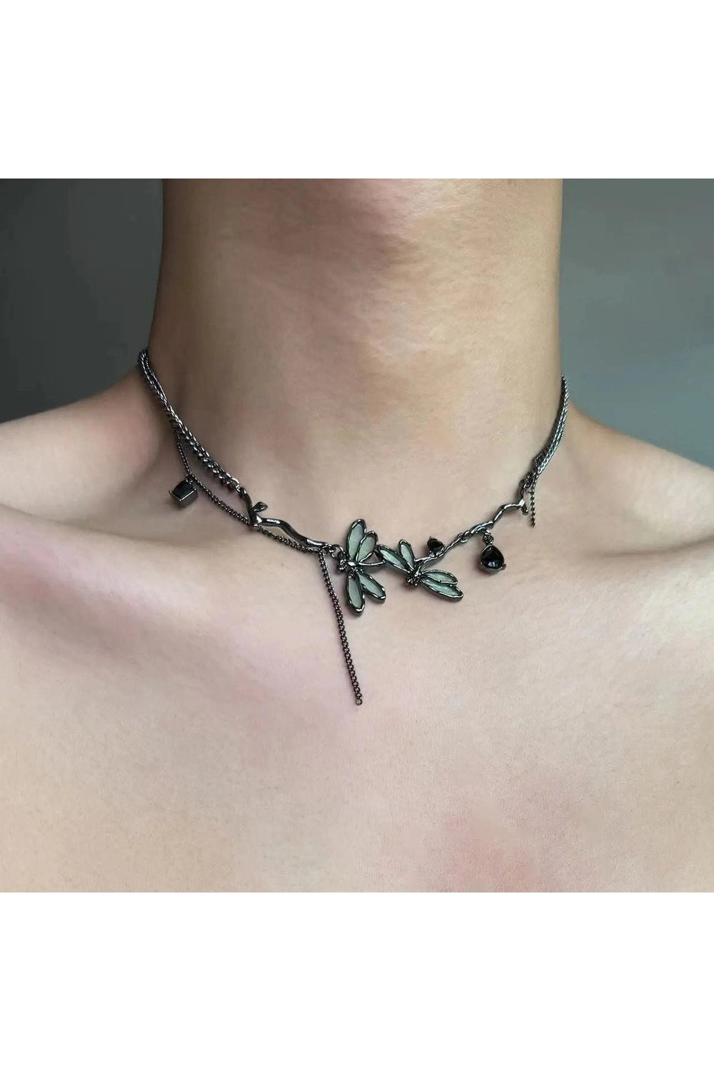 Enchanted Dragonfly Edgy Choker 001 Shoptery
