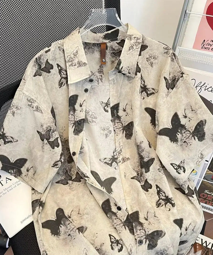 Ethereal Butterfly Print Shirt - Shirts