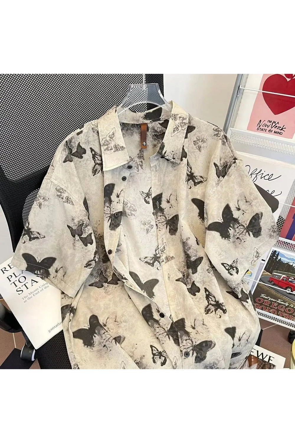 Ethereal Butterfly Print Shirt - Shirts