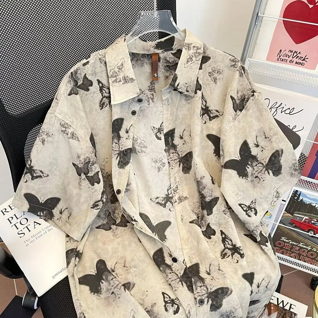 Ethereal Butterfly Print Shirt - Shirts