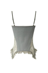 Edgy Ethereal Lace-Up Corset Top Shoptery