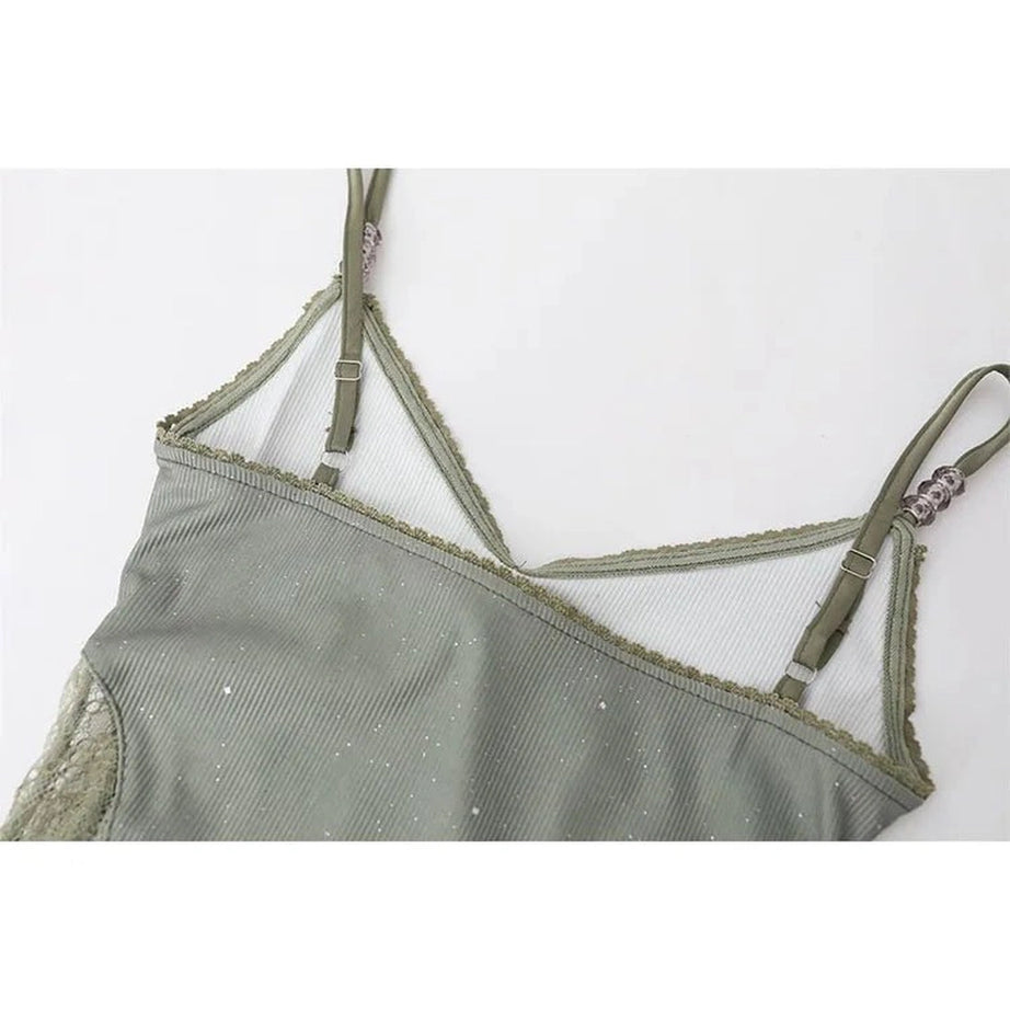 Edgy Ethereal Lace-Up Corset Top Shoptery