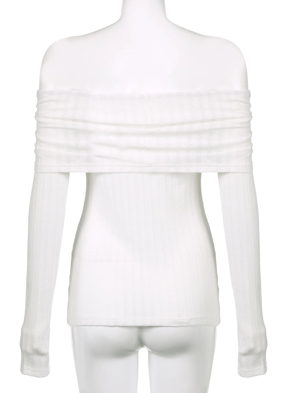 Off-Shoulder Alt Mesh Long Sleeve Top Shoptery