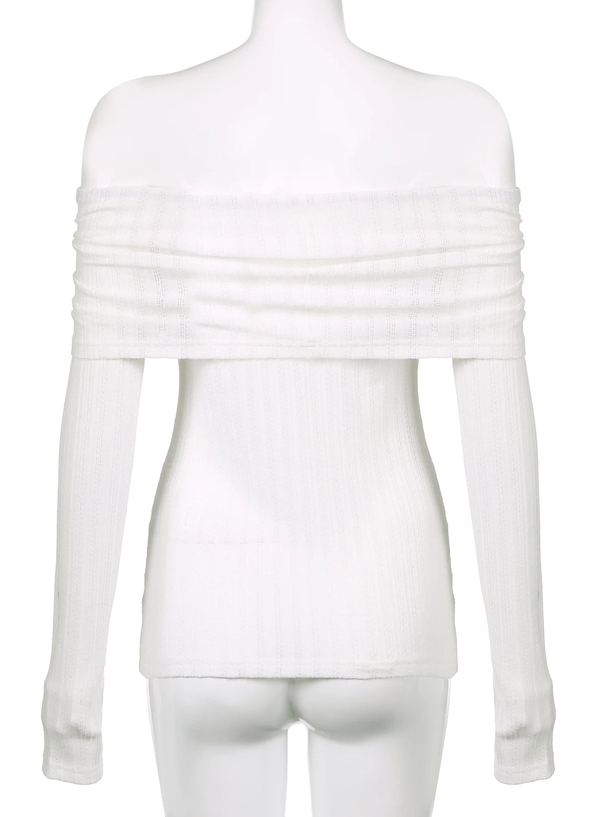 Off-Shoulder Alt Mesh Long Sleeve Top Shoptery