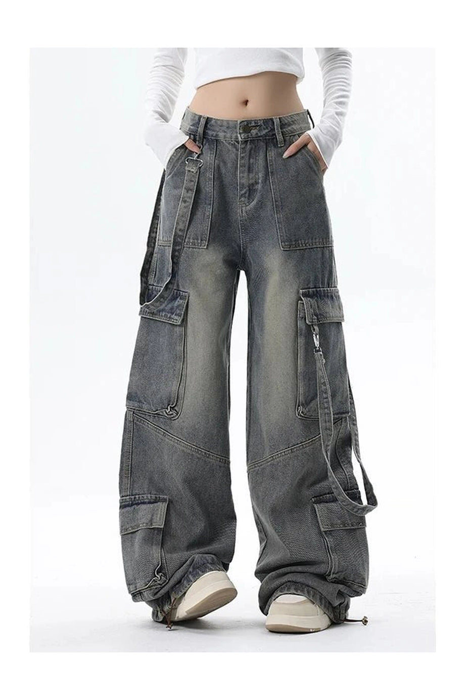 Extreme Wide - Leg Cargo Jeans - 