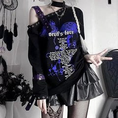 Fallen Angel Pastel Goth Oversized Top as photo Shoptery